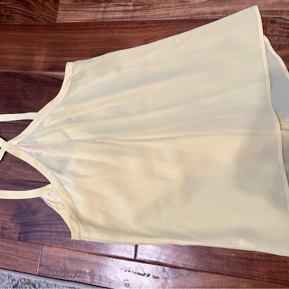 Eight Sixty Yellow Ruffle Tank Top - Picture 5 of 6
